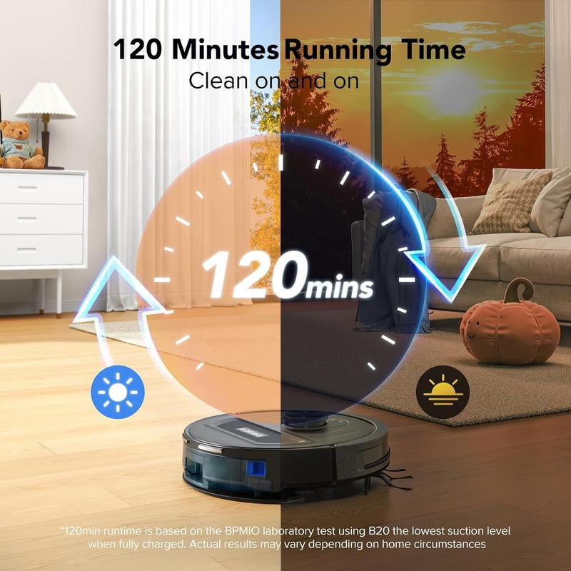 Smart Robot Vacuum and Mop, 5500Pa Suction, Lidar Nav, Alexa & App Control, 120-Min Runtime, Deep Clean Floors & Carpets, Hands-Free & Pet-Friendly Cleaning Machine