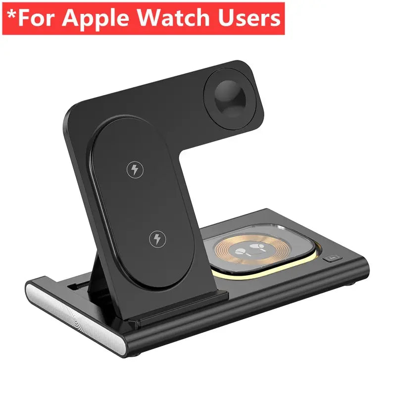 3 in 1 Wireless Charger Stand Pad for Iphone 12 13 14 15 Samsung S23 S22 Galaxy Watch 5 4 Active Buds Fast Charging Dock Station
