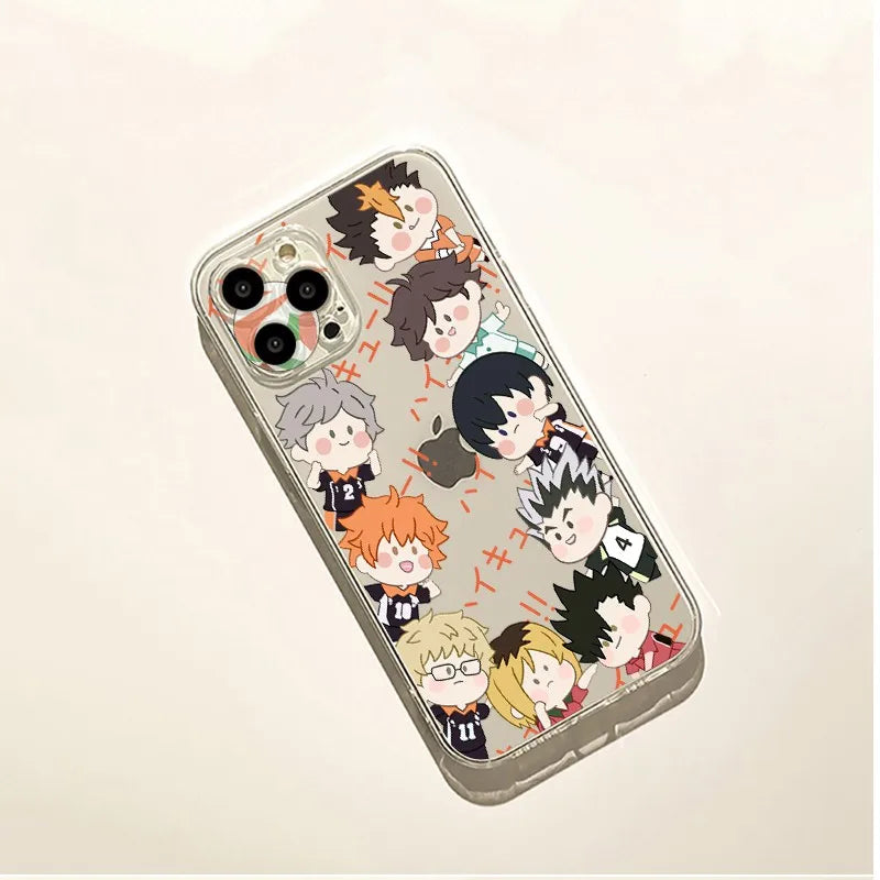 2024 New Anime Movie Haikyu Phone Case for Iphone 16 15 14 13 12 11 Mini Pro Max X XR Xsmax 7 8 plus SE20 Transparent Cover