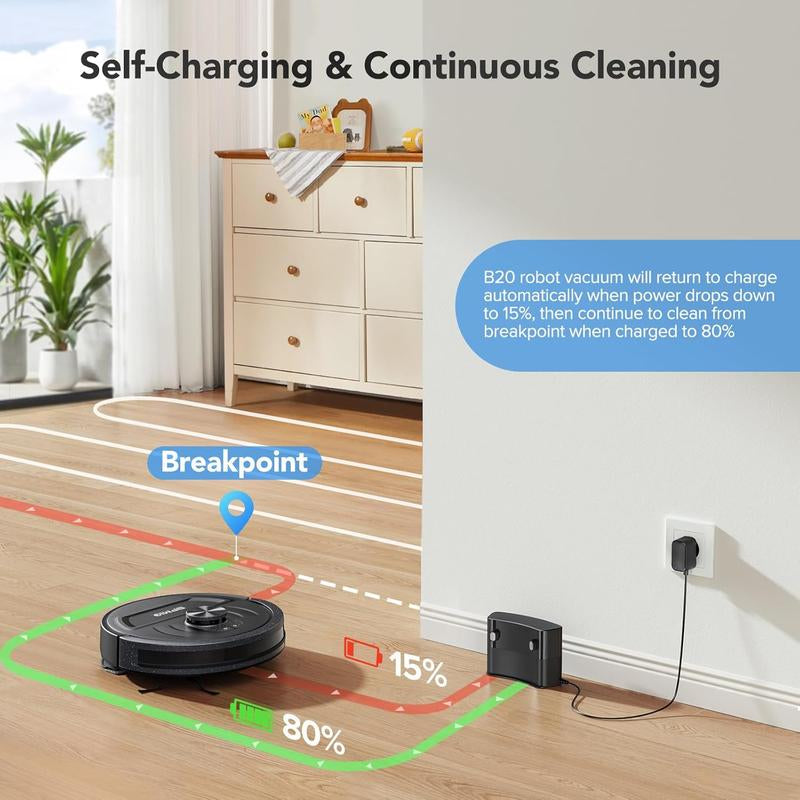 Smart Robot Vacuum and Mop, 5500Pa Suction, Lidar Nav, Alexa & App Control, 120-Min Runtime, Deep Clean Floors & Carpets, Hands-Free & Pet-Friendly Cleaning Machine