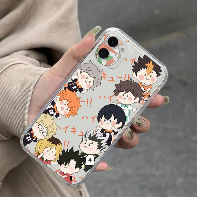 2024 New Anime Movie Haikyu Phone Case for Iphone 16 15 14 13 12 11 Mini Pro Max X XR Xsmax 7 8 plus SE20 Transparent Cover