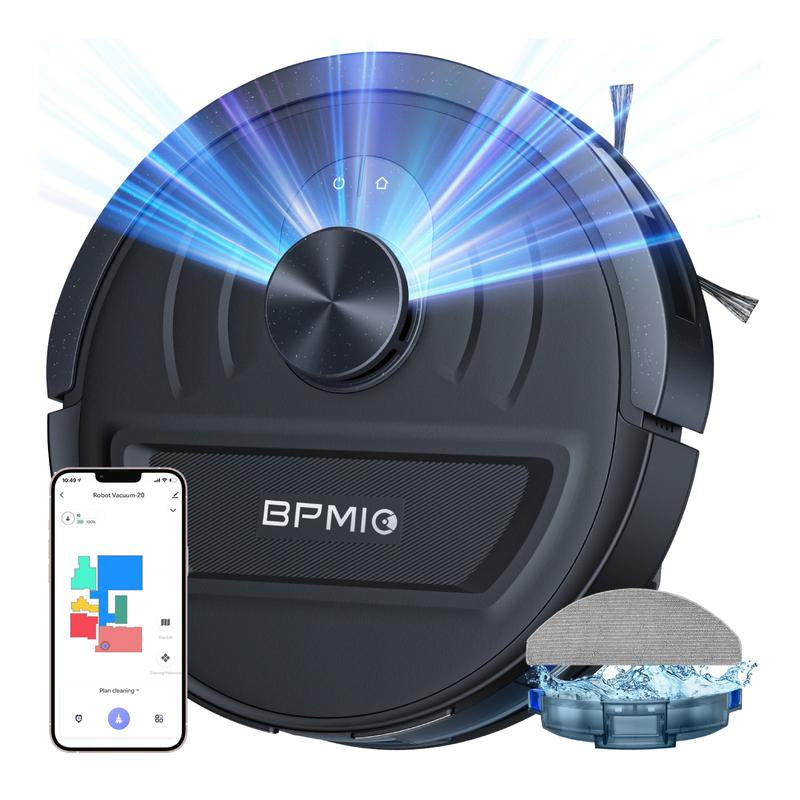 Smart Robot Vacuum and Mop, 5500Pa Suction, Lidar Nav, Alexa & App Control, 120-Min Runtime, Deep Clean Floors & Carpets, Hands-Free & Pet-Friendly Cleaning Machine