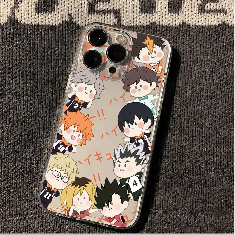 2024 New Anime Movie Haikyu Phone Case for Iphone 16 15 14 13 12 11 Mini Pro Max X XR Xsmax 7 8 plus SE20 Transparent Cover