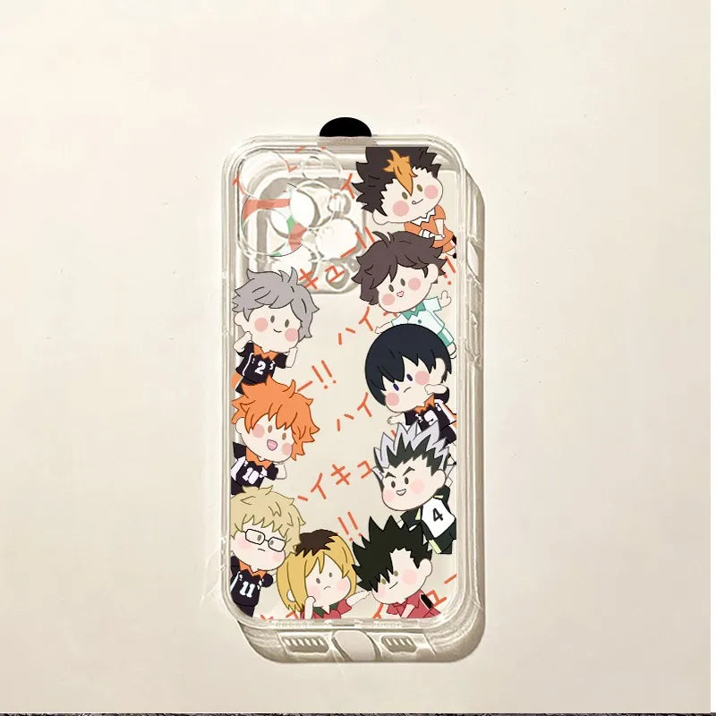 2024 New Anime Movie Haikyu Phone Case for Iphone 16 15 14 13 12 11 Mini Pro Max X XR Xsmax 7 8 plus SE20 Transparent Cover