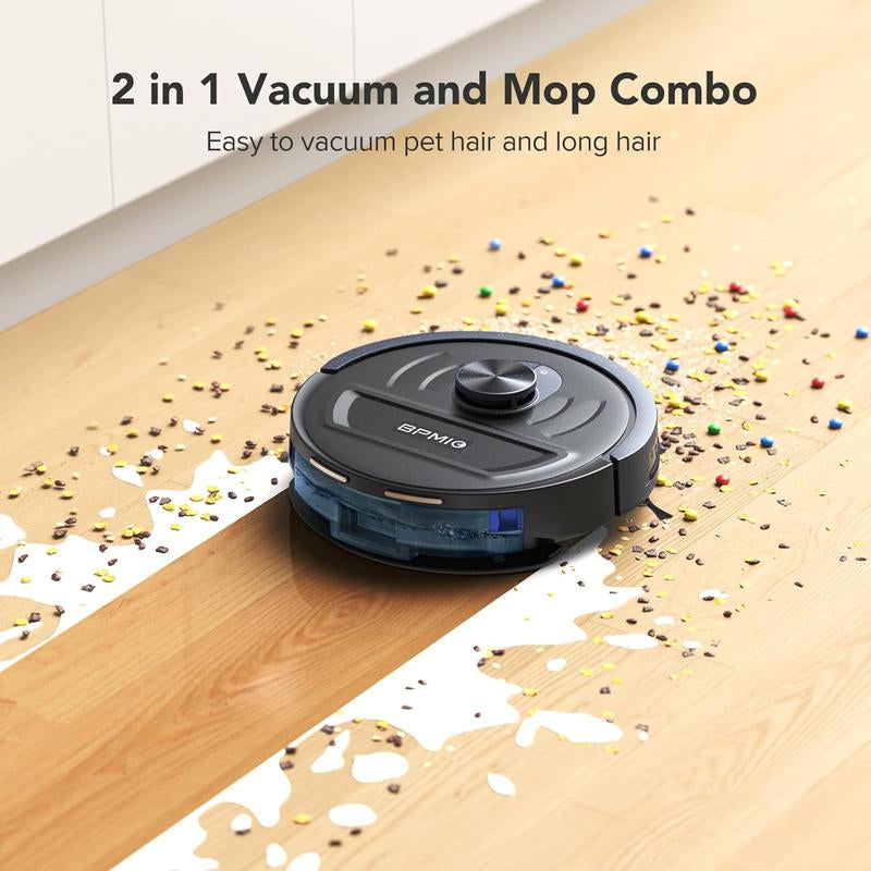 Smart Robot Vacuum and Mop, 5500Pa Suction, Lidar Nav, Alexa & App Control, 120-Min Runtime, Deep Clean Floors & Carpets, Hands-Free & Pet-Friendly Cleaning Machine