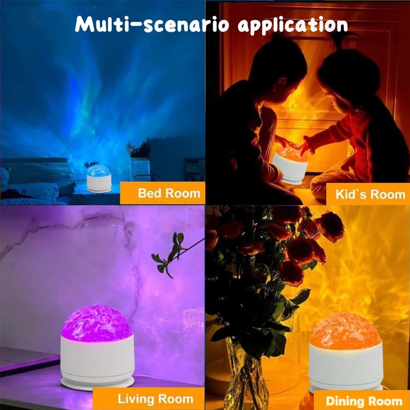 Ocean Wave Projector Light + 3D Water Ripple Effect !Perfect for Bedroom & Romantic Nights!Remote | Perfect Gift for Couples & Kids 