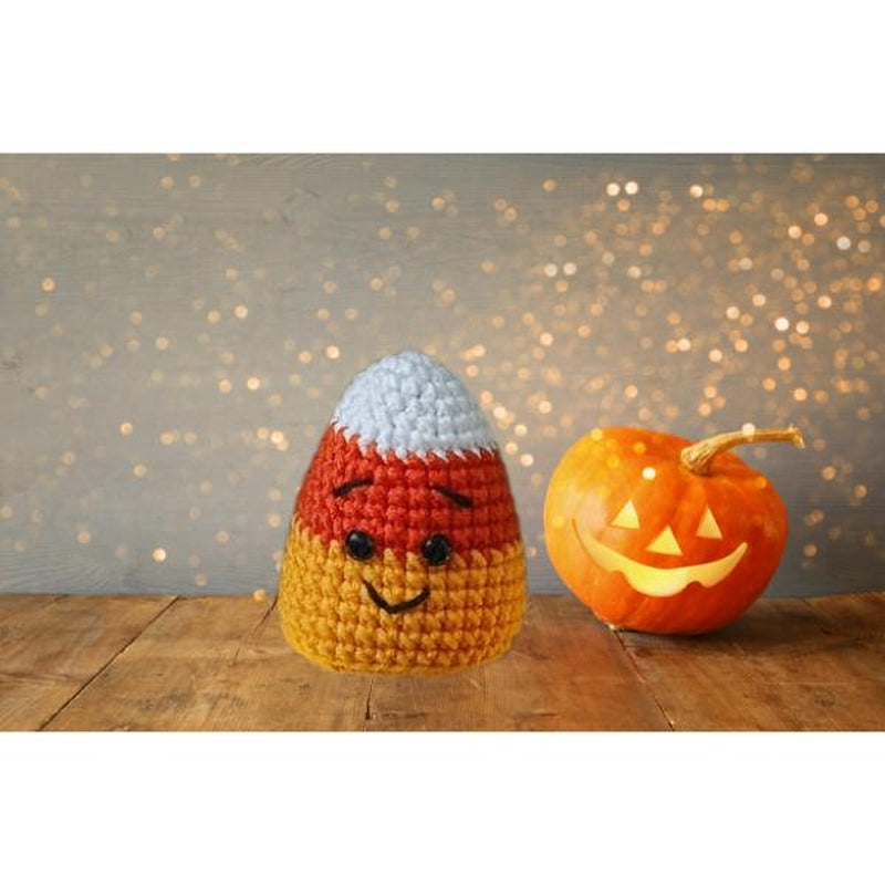 Candy Corn Crochet, Set of 6 Patterns, Halloween Crochet Patterns, Autumn Candy Corn, Gift for Halloween, Decorative Halloween