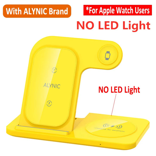 3 in 1 Wireless Charger Stand Pad for Iphone 12 13 14 15 Samsung S23 S22 Galaxy Watch 5 4 Active Buds Fast Charging Dock Station