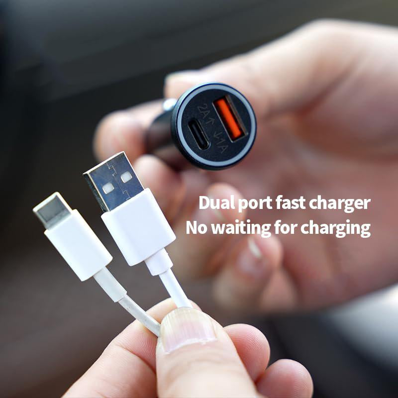 Car Charger with GPS Tracker Dual USB C PD Fast Charging 30W per Port Real Time Location anti Theft Device for Ios Android