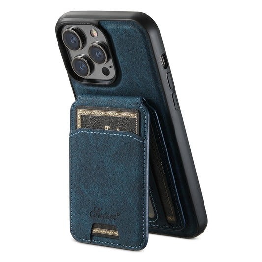Magnetic Magsafe Card Holder Leather Phone Case for Iphone 16 15 14 13 12 Pro Max Samsung S23 S22 Ultra plus Detachable Cover