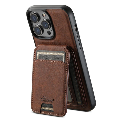 Magnetic Magsafe Card Holder Leather Phone Case for Iphone 16 15 14 13 12 Pro Max Samsung S23 S22 Ultra plus Detachable Cover